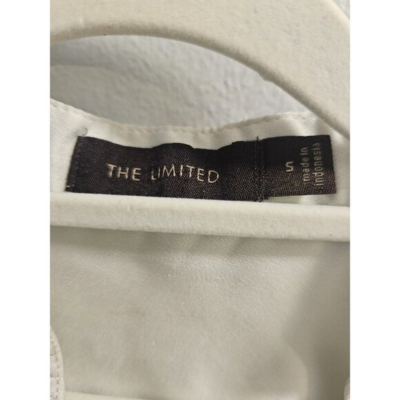 Women The Limited Ivory Button Down Blouse Business Casual VNeck Work shirt sz S - Picture 8 of 11